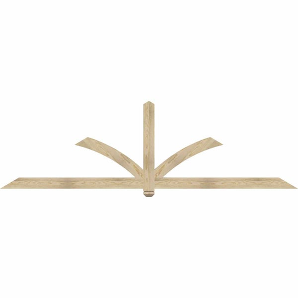 Ekena Millwork Redmond Rough Sawn Timber Gable Bracket, Douglas Fir, 108"W x 31 1/2"H x 2"D x 4"F, 7/12 Pitch GBW108X31X0204RED00RDF - main
